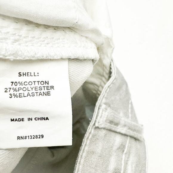 Superdown Metallic Silver Button Fly Straight Leg Denim Jean Pants Size 27 - Picture 7 of 8